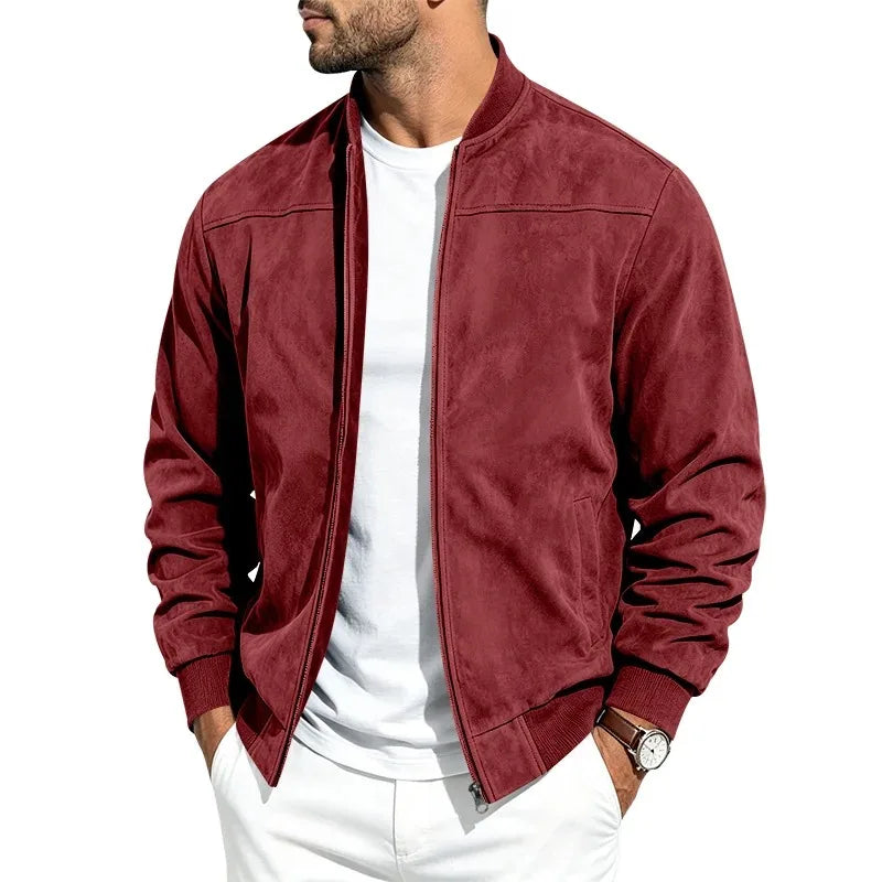 Blouson homme ample zippé à col rond – CLEVI Paris