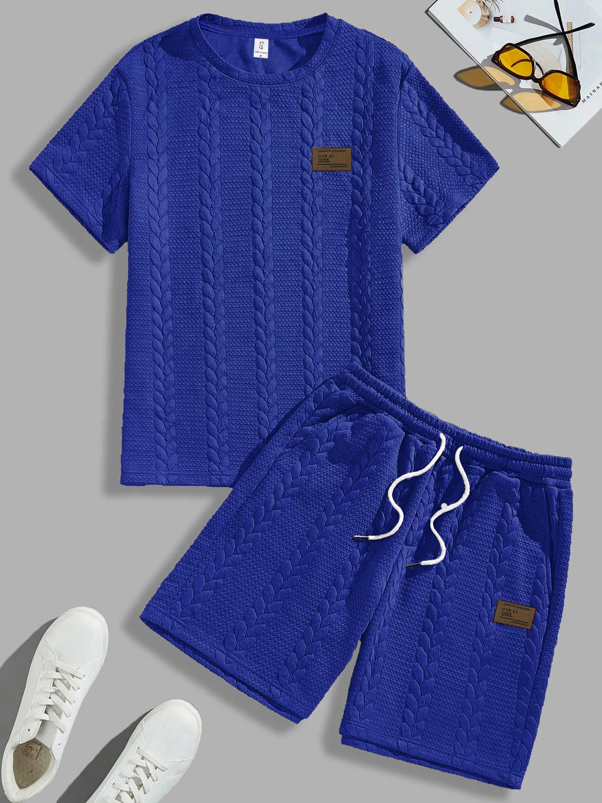 Ensemble homme t-shirt texturé et short ample – CLEVI Paris