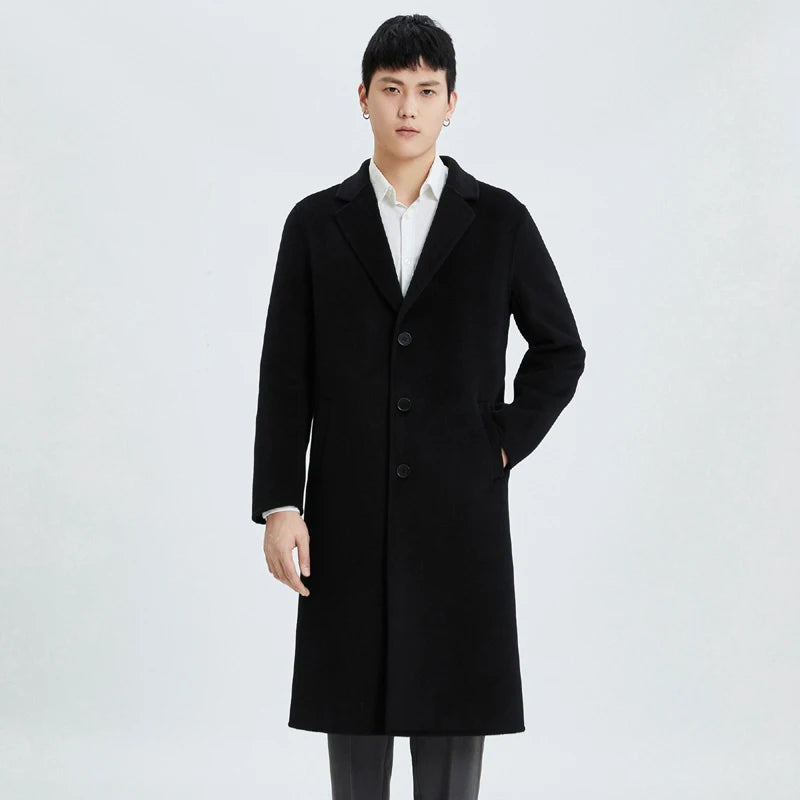 Manteau homme mi-long en laine – CLEVI Paris
