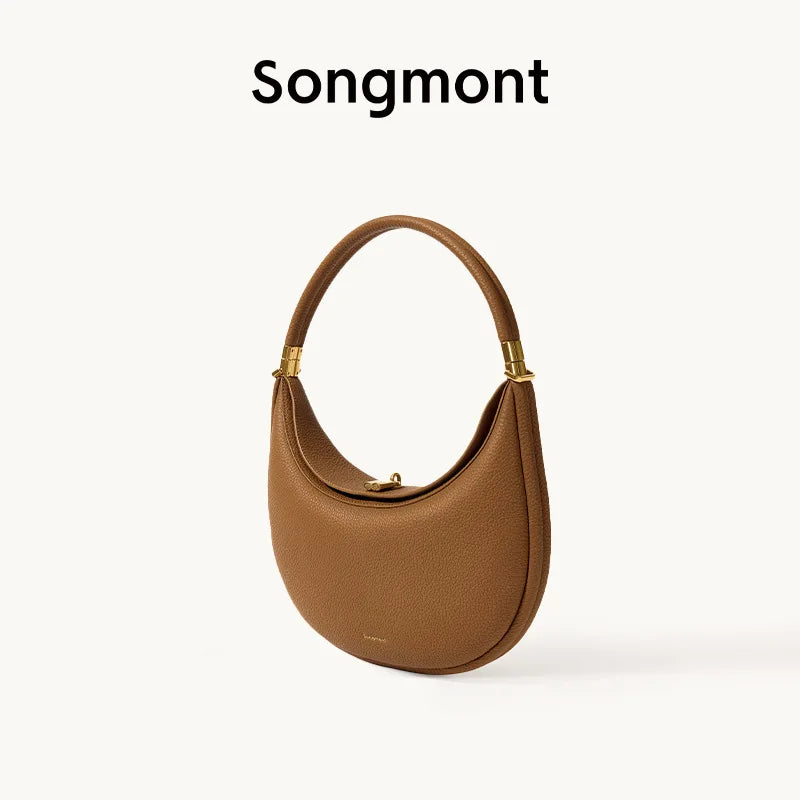 Sac Croissant Cuir Vache Pleine Fleur Grande Capacité Femme – CLEVI Paris