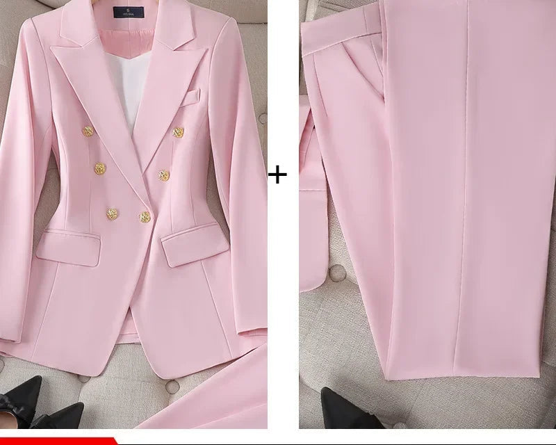 Ensemble femme blazer et pantalon droit – CLEVI Paris