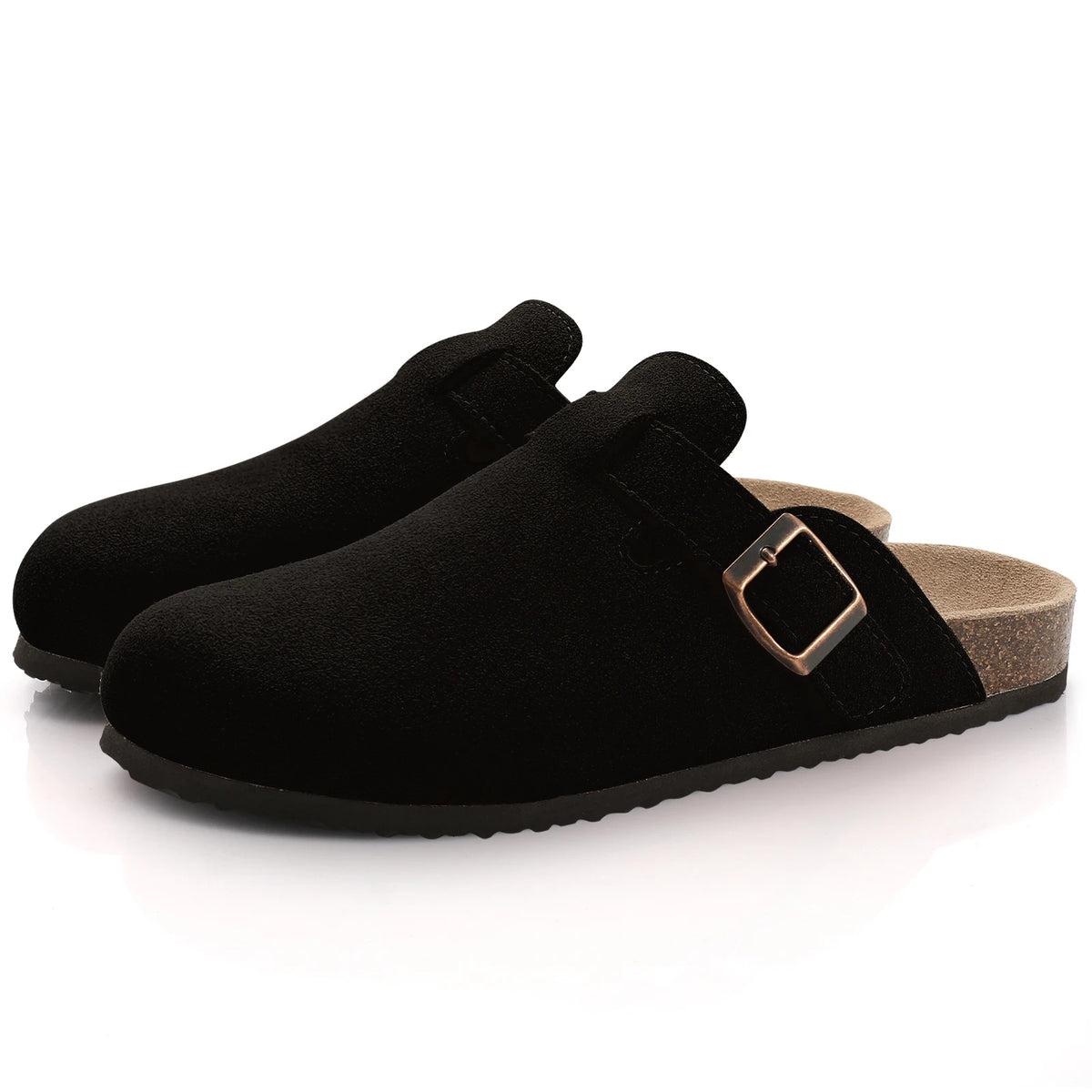 Sandales unisexes en daim à boucle – CLEVI Paris