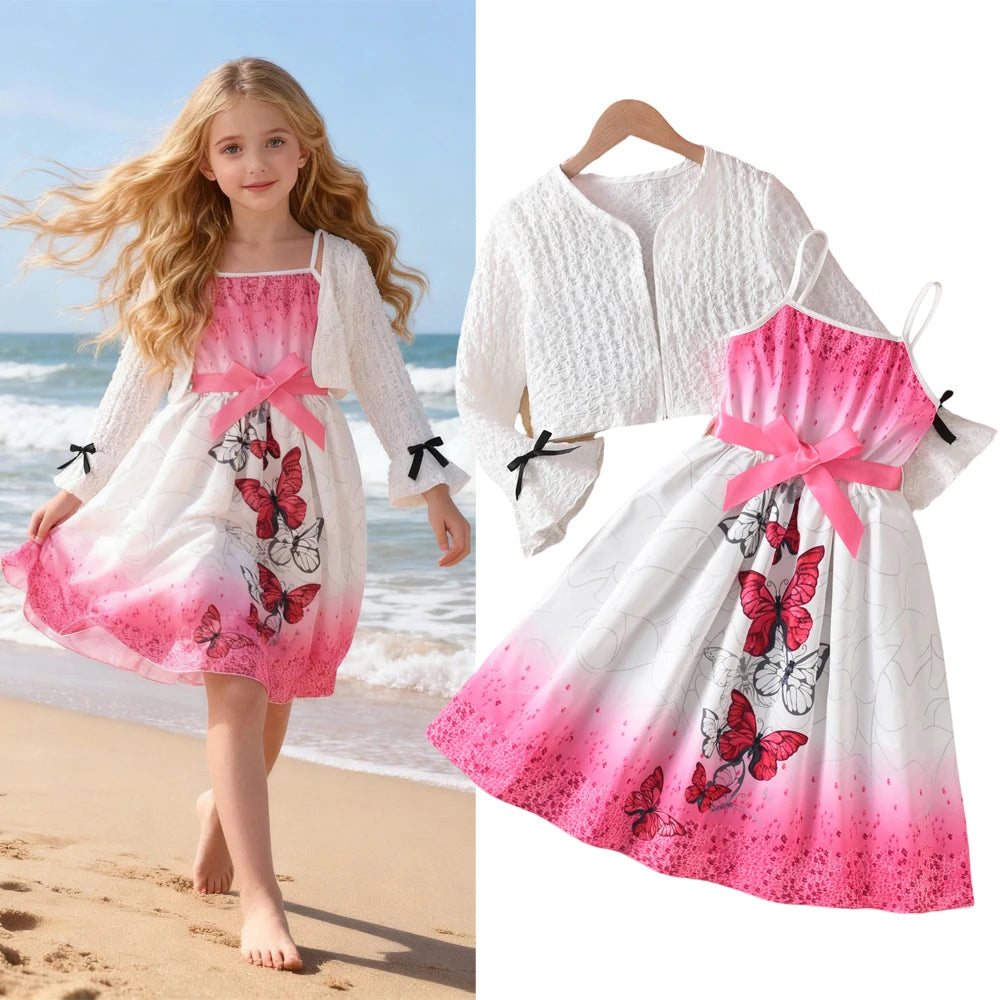 Ensemble fille robe et manteau de fête – CLEVI Paris