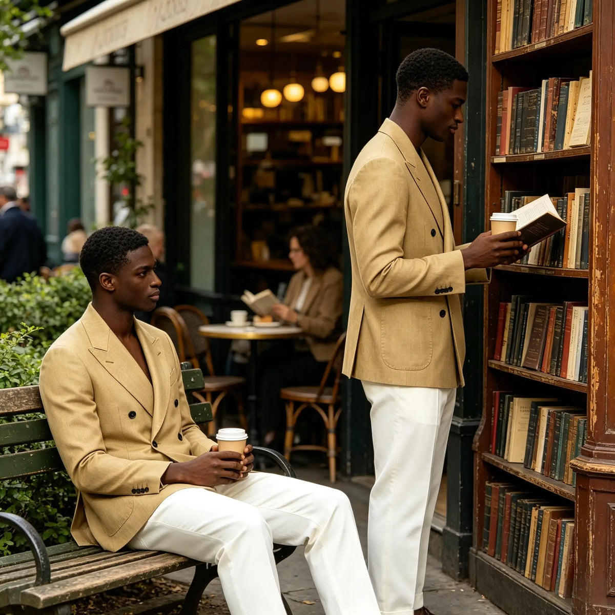 Blazer croisé homme en lin – CLEVI Paris