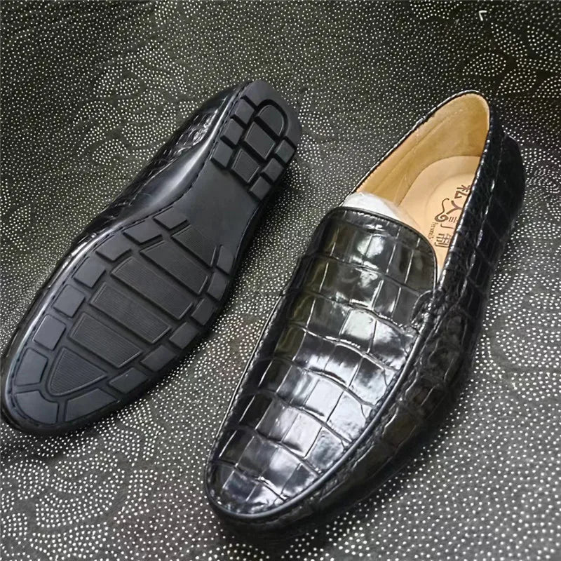 Mocassins homme noirs en cuir LKC-0887 – CLEVI Paris
