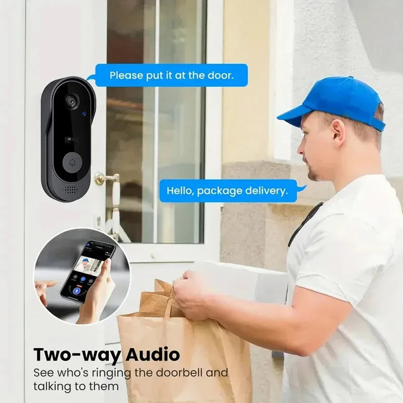 Sonnette Vidéo Connectée WiFi Tuya – Vision Nocturne & Audio Bidirectionnel – CLEVI Paris