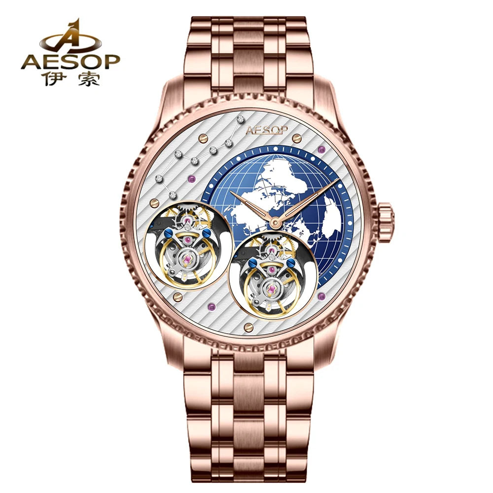 Montre mécanique AESOP à cadran squelette – CLEVI Paris