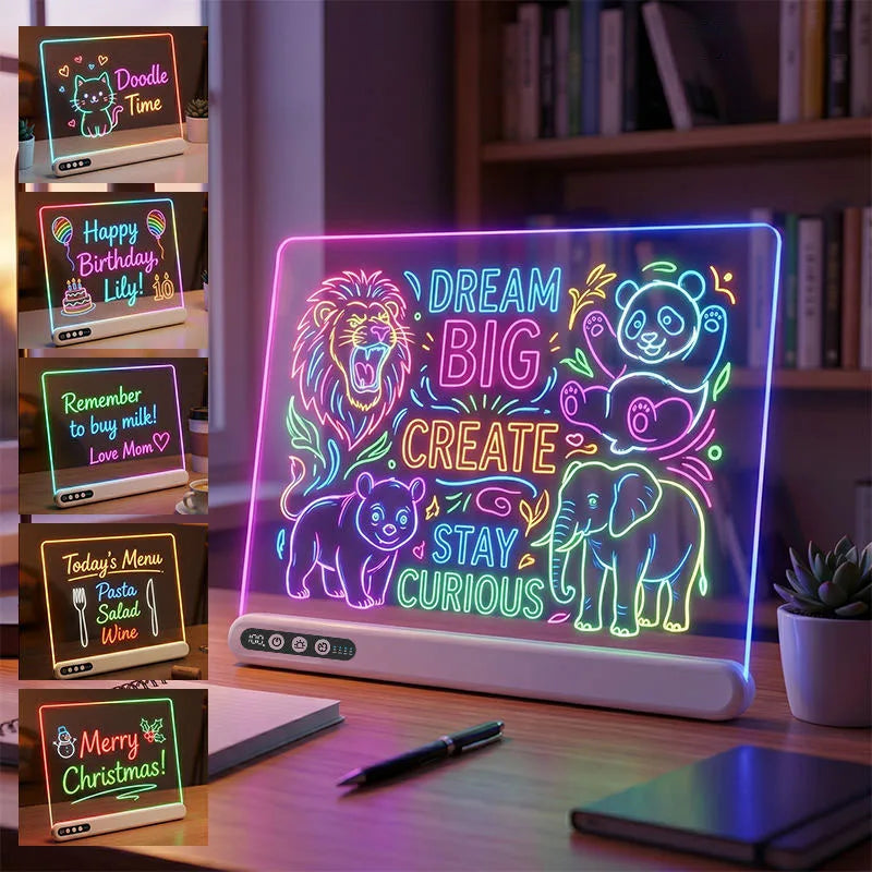 Tableau LED rechargeable avec minuterie – CLEVI Paris