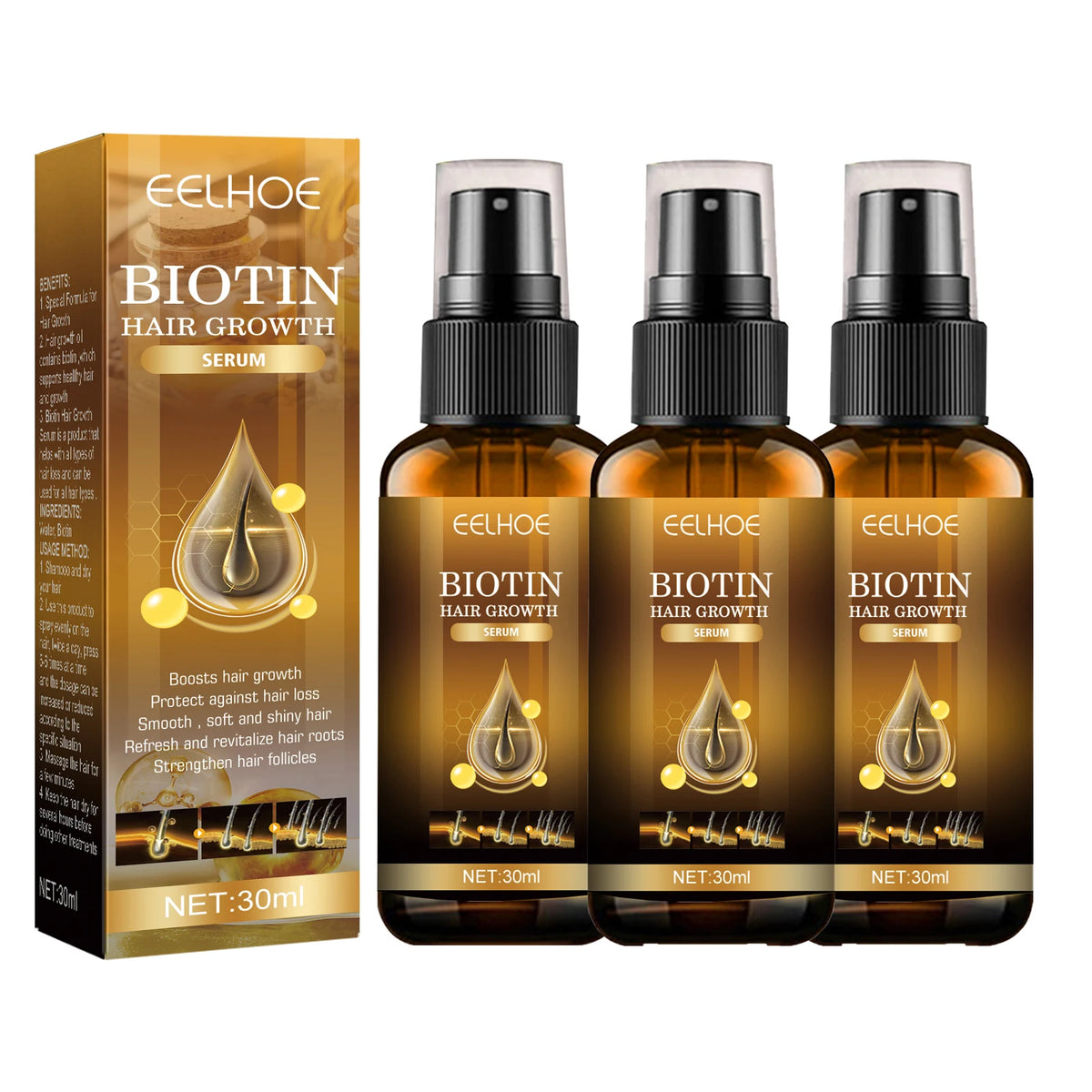 Spray capillaire biotine EELHOE 30 ml – CLEVI Paris