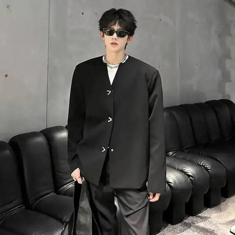 Veste homme en coton, col V – CLEVI Paris