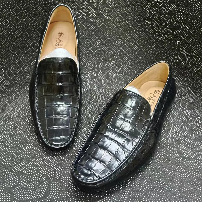 Mocassins homme noirs en cuir LKC-0887 – CLEVI Paris