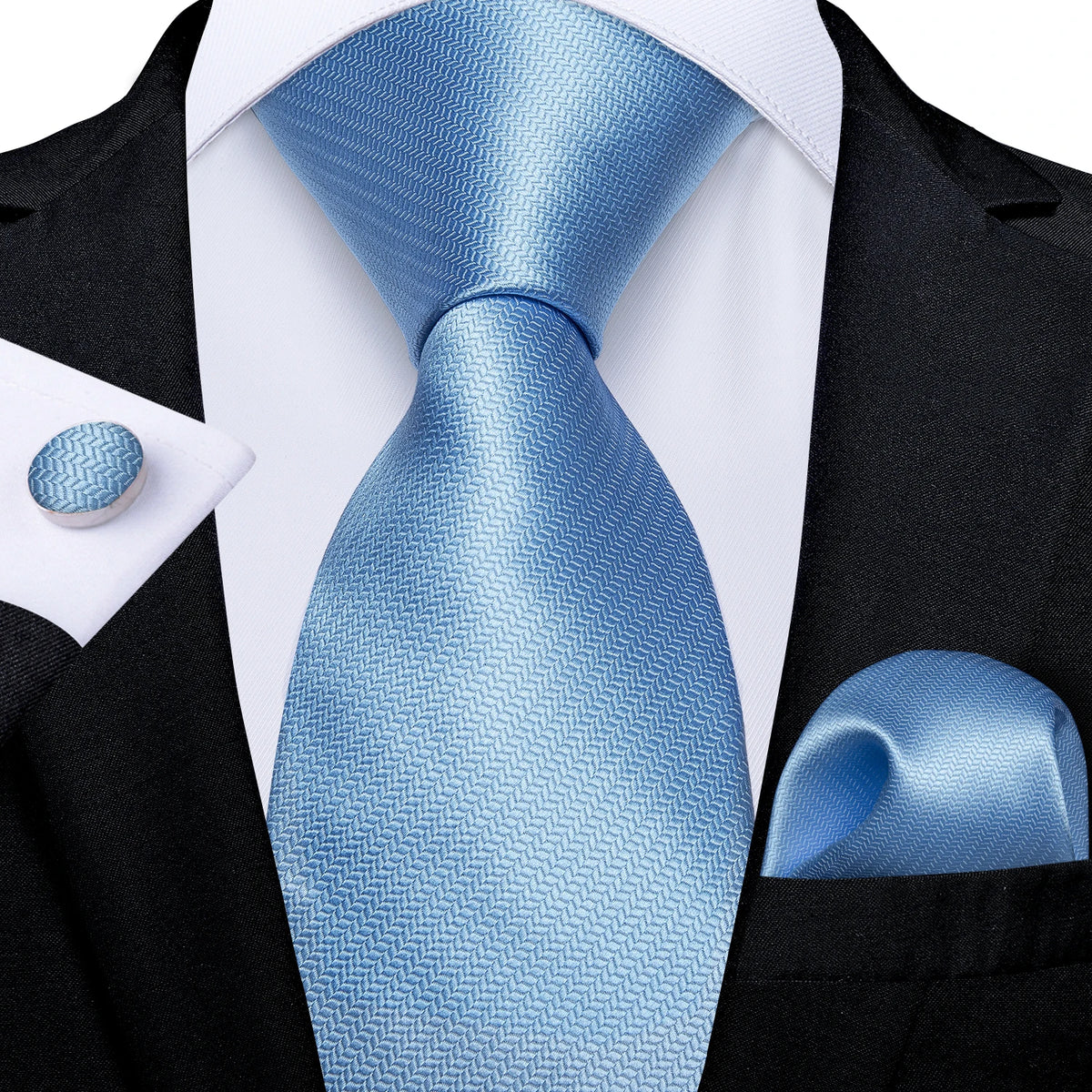 Coffret cravate homme à pois, pochette et boutons – CLEVI Paris