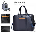 Serviette Homme Cuir Vache Luxe Business Laptop 14" 39x7x29cm – CLEVI Paris