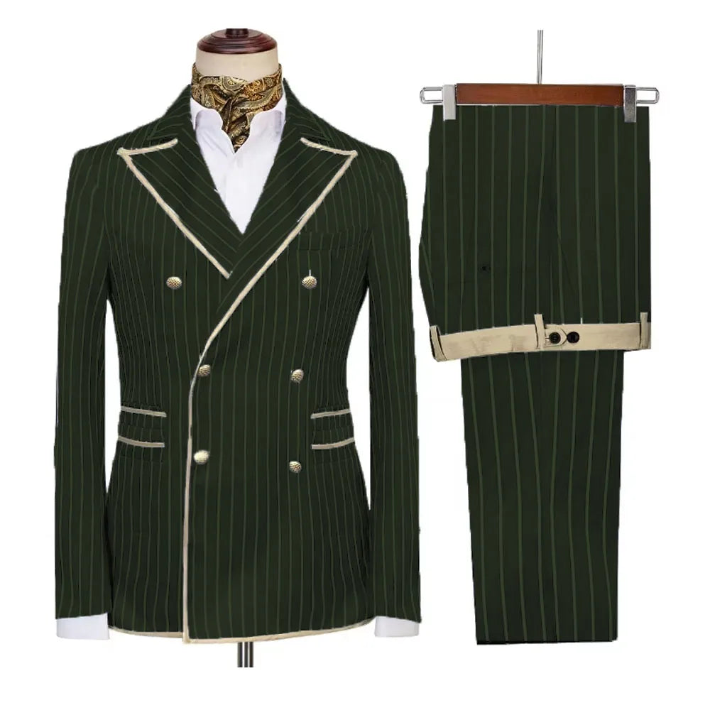 Costume homme rayé 2 pièces – CLEVI Paris