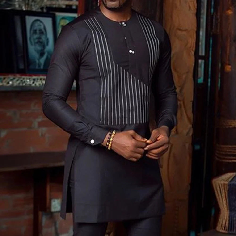 Ensemble Dashiki Homme Col Rond – CLEVI Paris