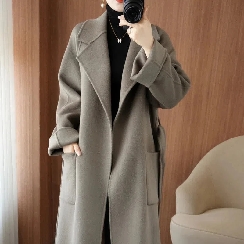 Manteau long ceinturé femme – CLEVI Paris