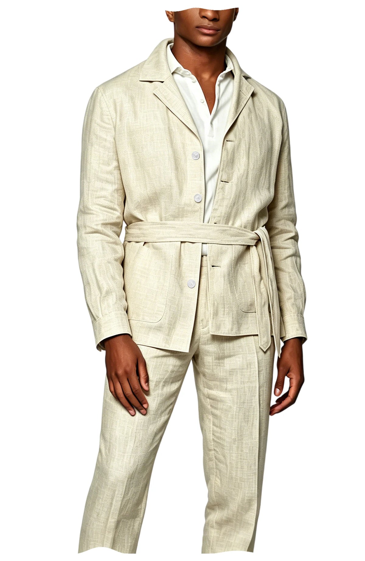 Costume lin-coton homme 2 pièces – CLEVI Paris
