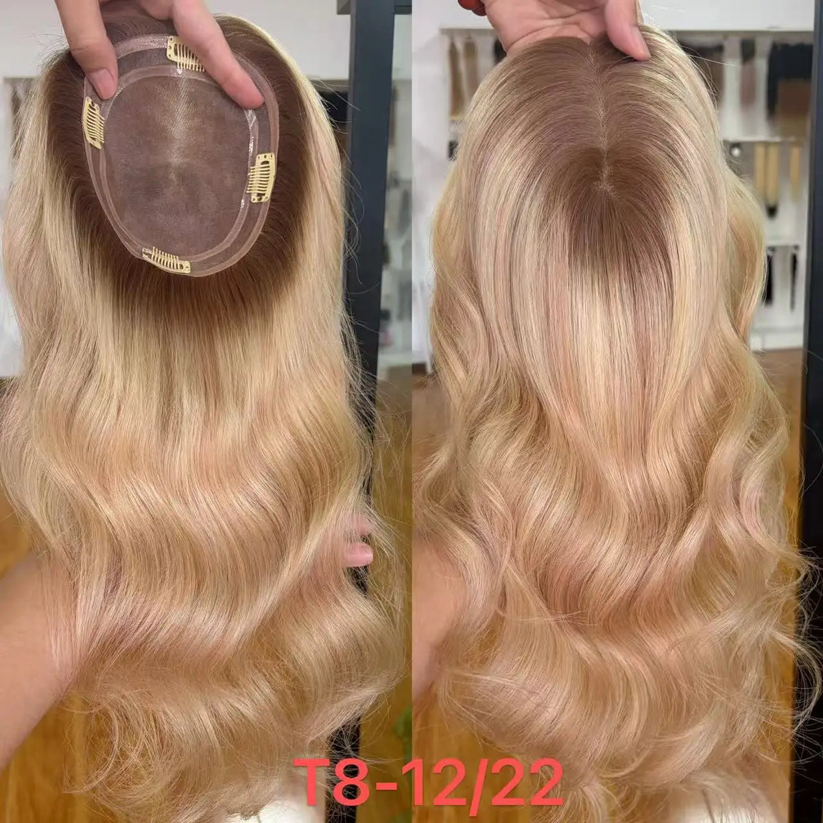 Topper Capillaire Mono Lace 5,5x6,5 Pouces – Cheveux Humains Virgin Hair – CLEVI Paris