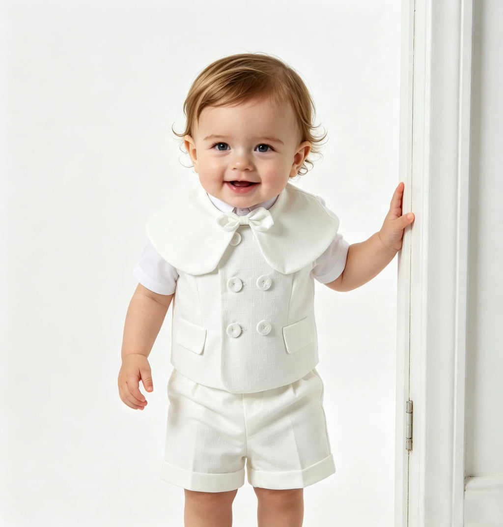Costume blanc de cérémonie bébé garçon – CLEVI Paris