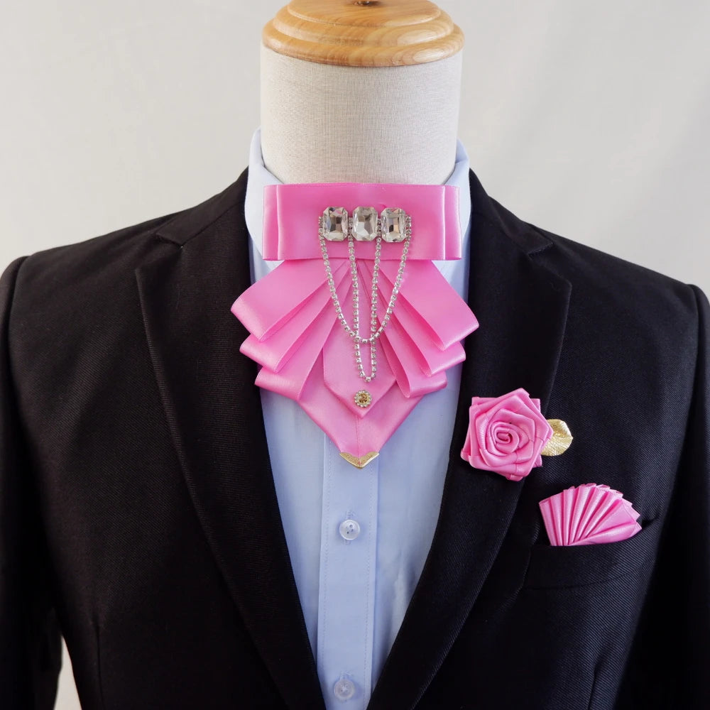 Ensemble nœud papillon 3 pièces, broche et fleurs – CLEVI Paris