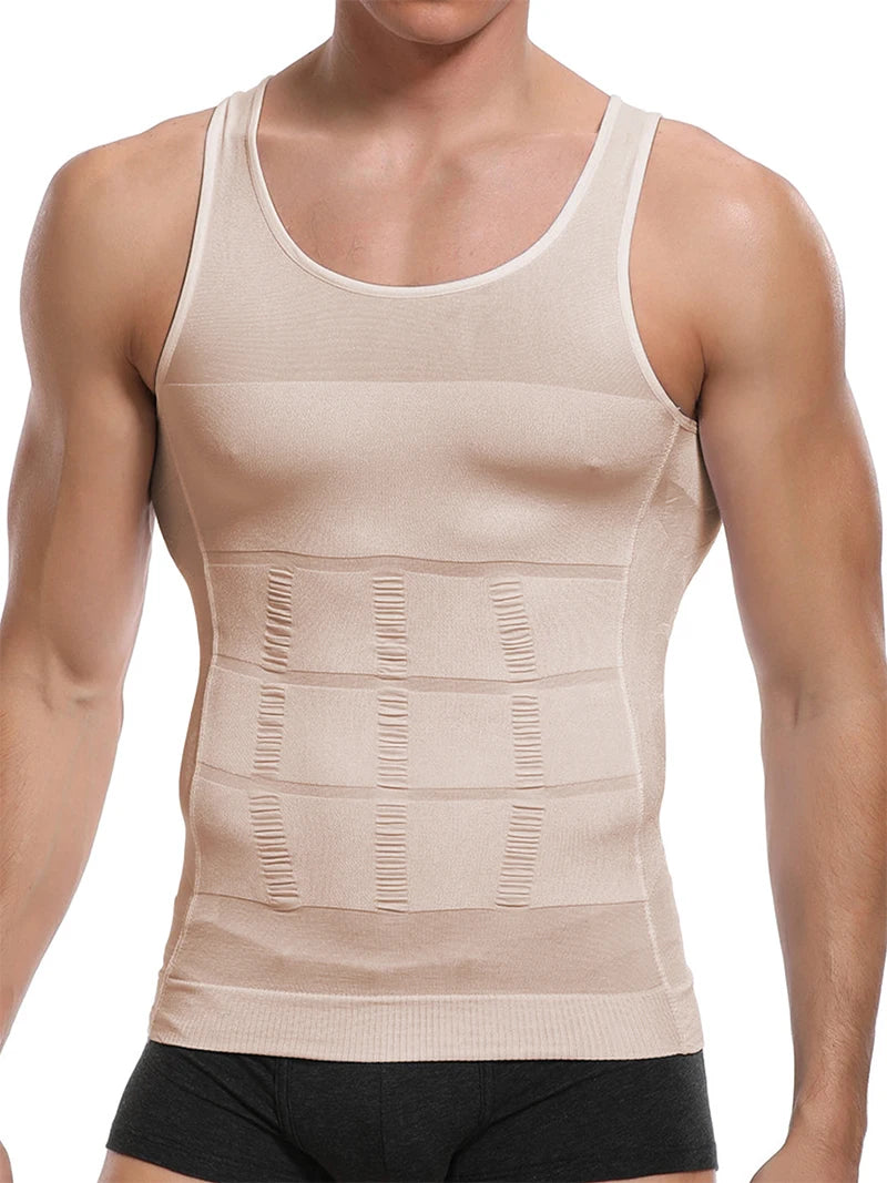Gaine Amincissante Homme Débardeur Compression Ventre Plat Soutien Dorsal – CLEVI Paris