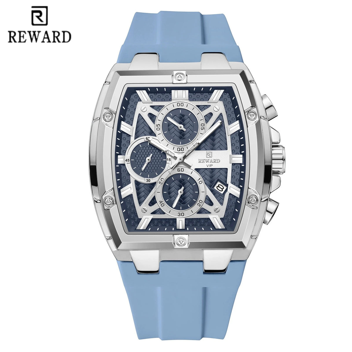 REWARD RD832261M Montre Homme Quartz Tonneau Chrono Calendrier Lumineux 30M – CLEVI Paris