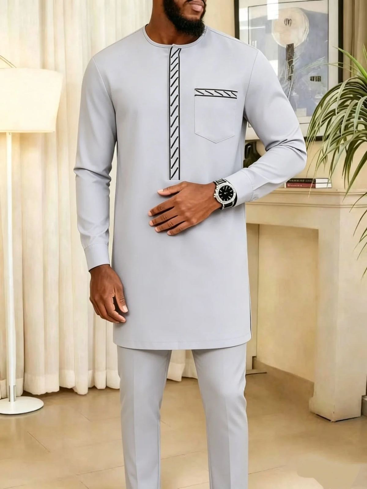 Ensemble Traditionnel Africain Homme Kaunda – CLEVI Paris