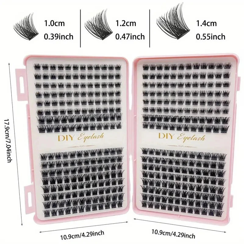 Kit de cils individuels DIY 384 pièces – CLEVI Paris