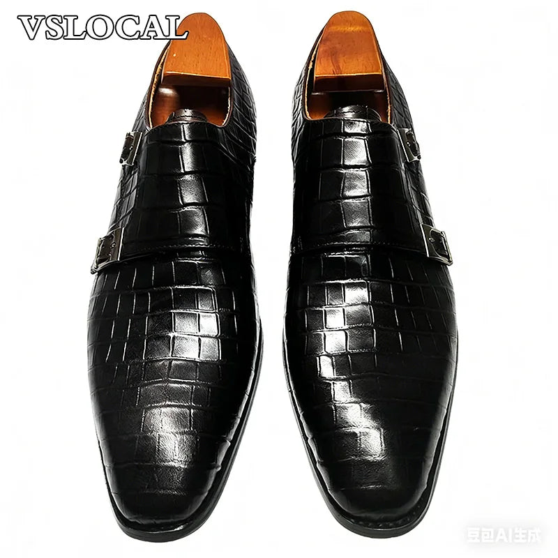 Mocassins Monk homme en cuir véritable – CLEVI Paris