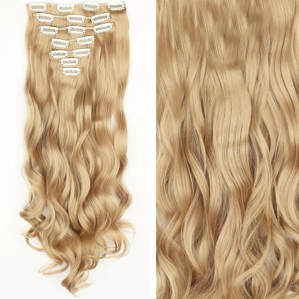 Extensions Cheveux Clips 7 Pcs Synthétique 50 Couleurs – CLEVI Paris