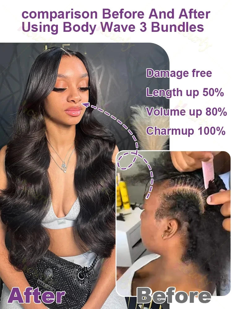 Mèches Body Wave Cheveux Humains Remy Brésilien – CLEVI Paris