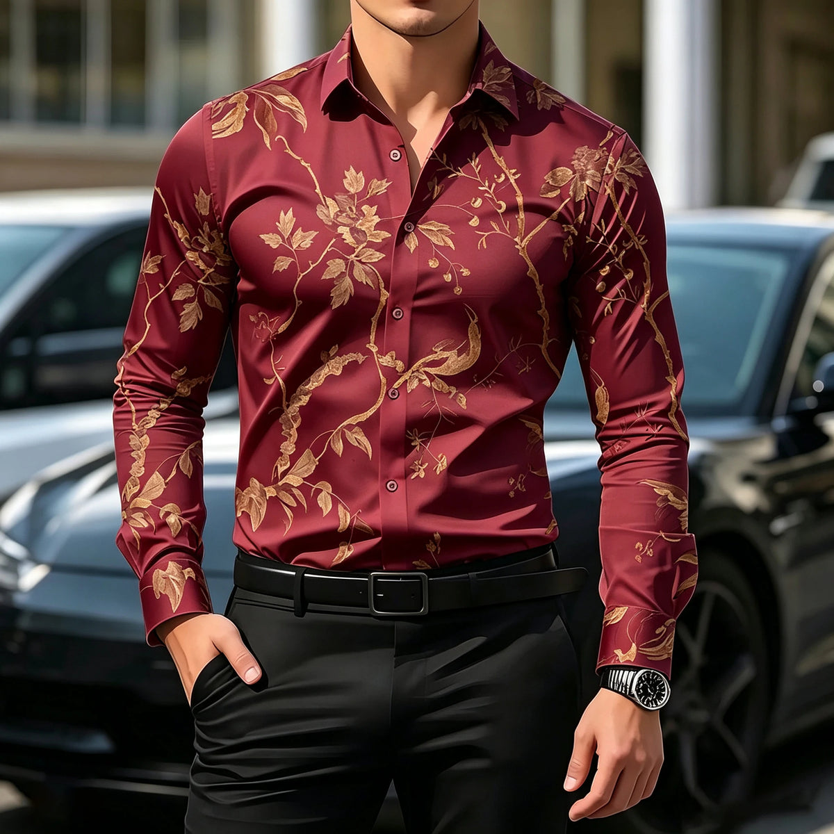 Chemise homme extensible manches longues – CLEVI Paris