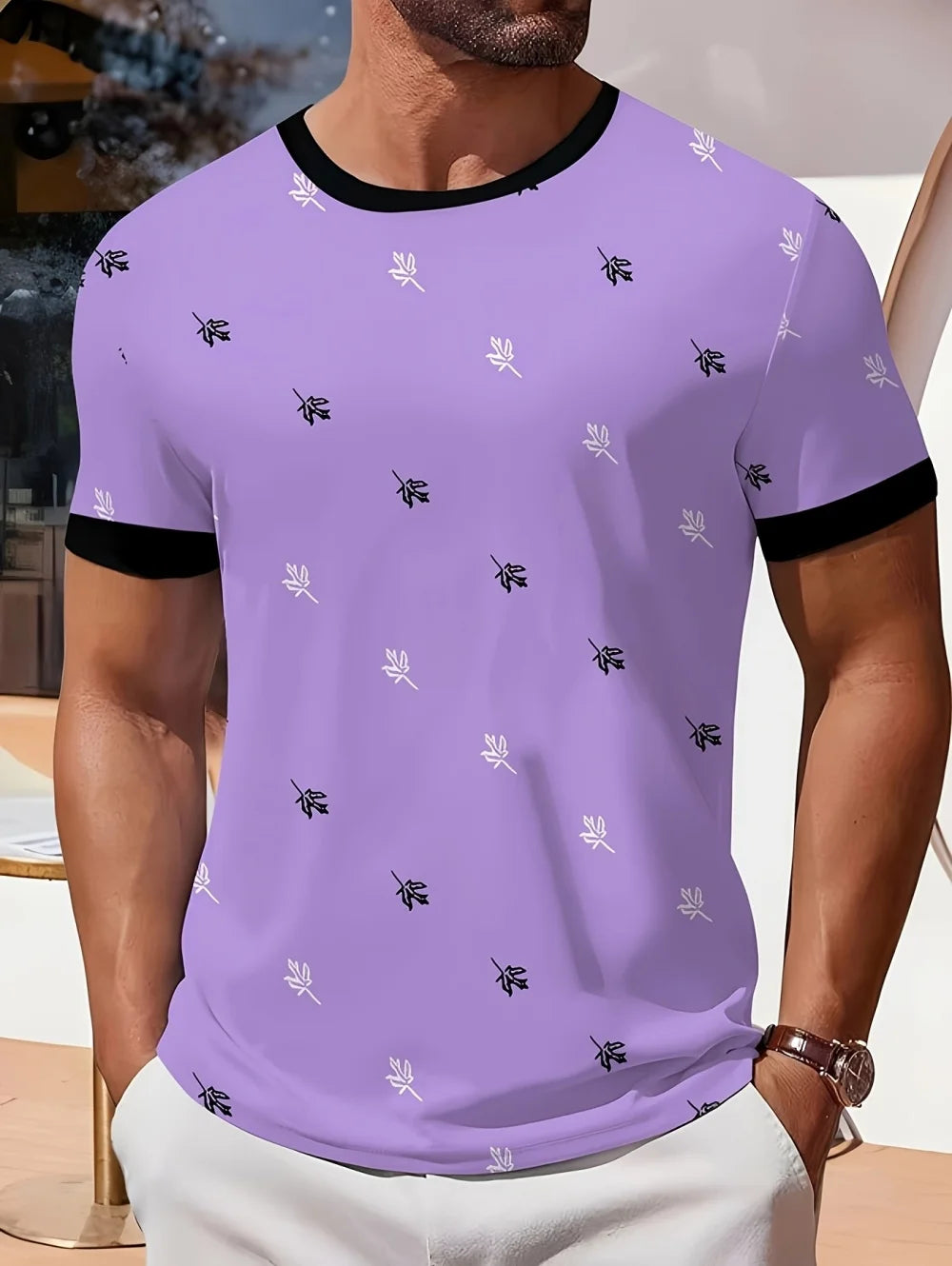 T-Shirt Homme Imprimé 3D Manches Courtes – Style Street Artistique – CLEVI Paris