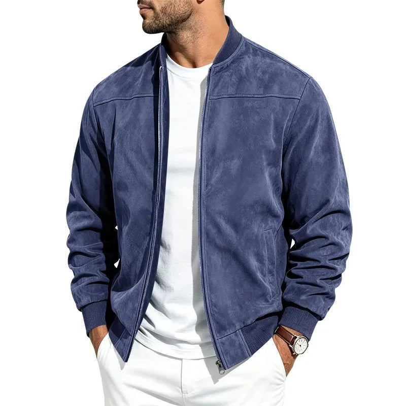 Blouson homme ample zippé à col rond – CLEVI Paris