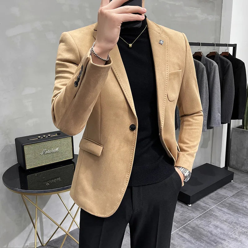 Blazer homme coupe ajustée à poches – CLEVI Paris
