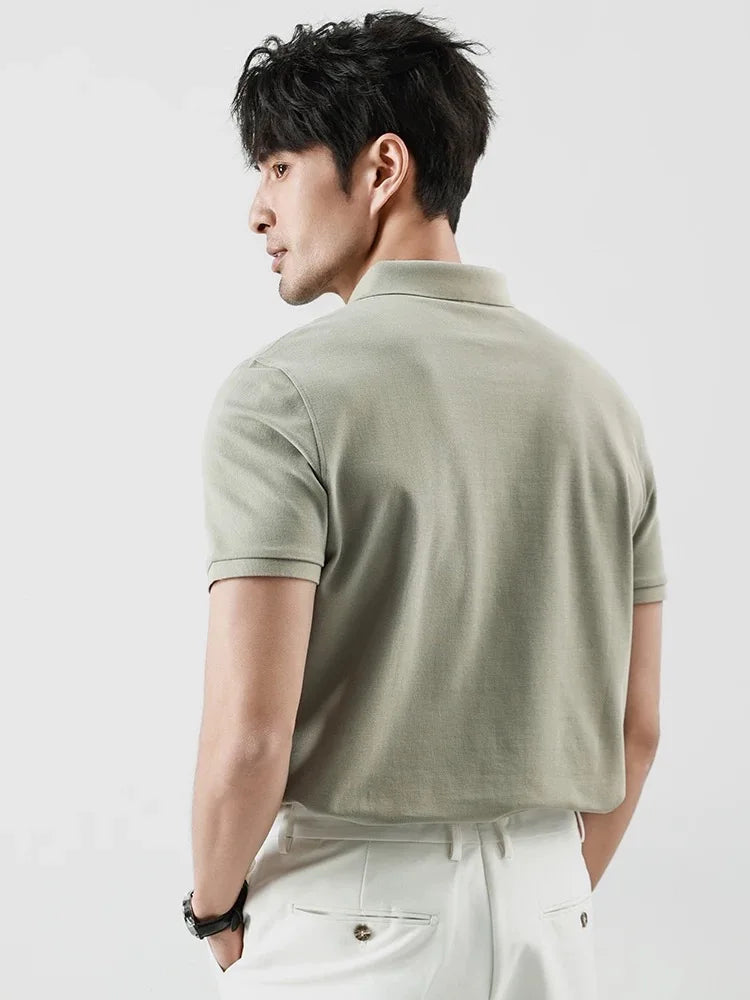 Polo Homme 100% Coton Broderie Épi Slim Fit Anti-Froissage Golf Casual Été M-4XL – CLEVI Paris