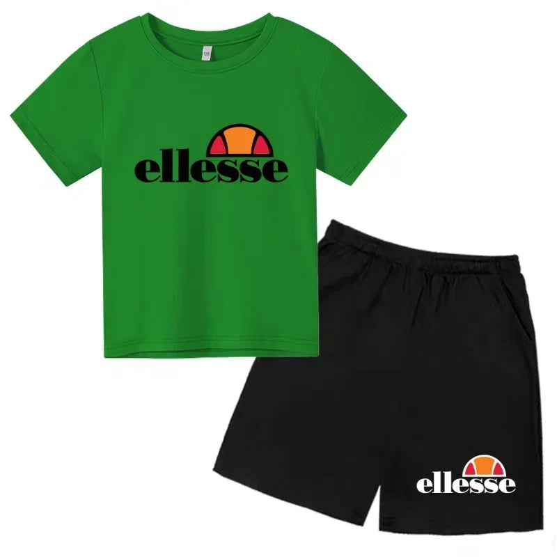 Ensemble enfant imprimé T-shirt et short – CLEVI Paris
