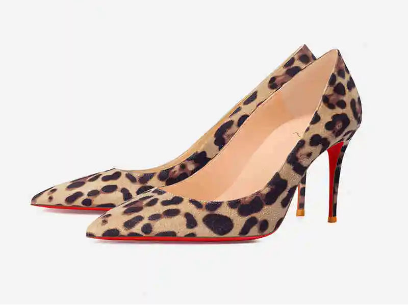 Escarpins léopard à talons fins – CLEVI Paris