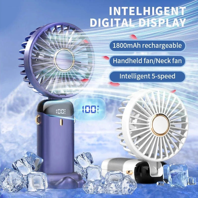 Ventilateur portable 5 vitesses – CLEVI Paris