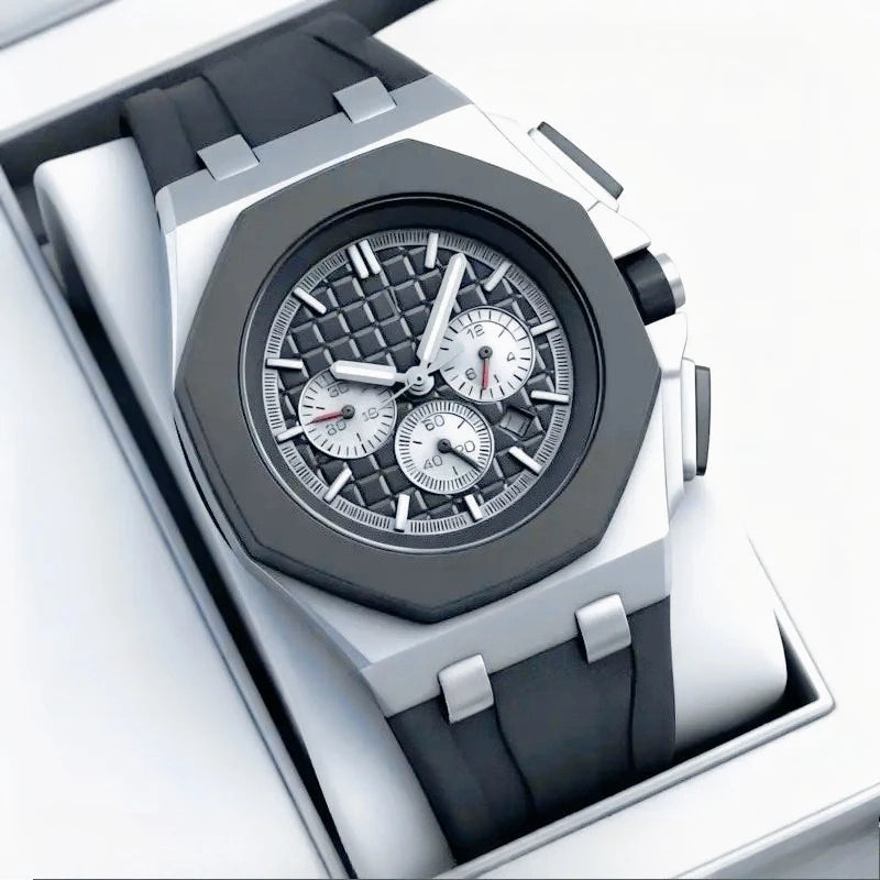 Montre Homme Quartz G4G Bracelet Acier Inox 42mm Lumineux Calendrier Complet 3 ATM 17 Coloris – CLEVI Paris