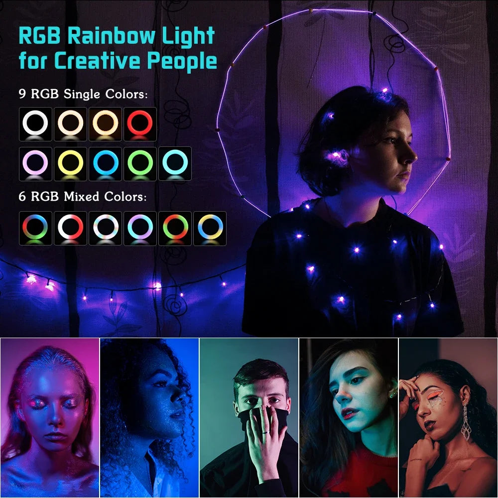 Anneau LED RGB SH 10, 12 ou 14 pouces – CLEVI Paris