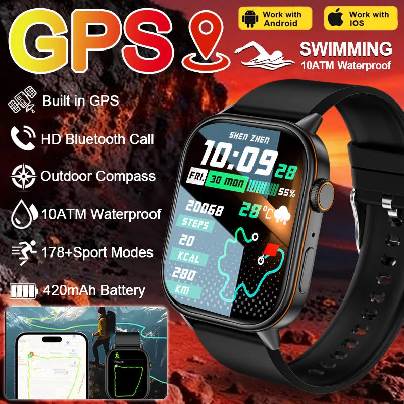Montre GPS QX17 AMOLED 2,01″ sport – CLEVI Paris