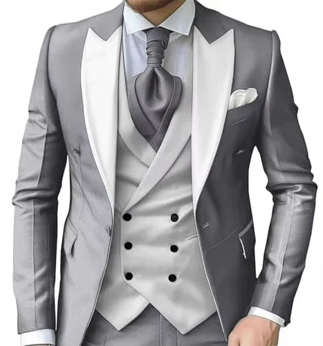 Costume homme 3 pièces polyester-viscose – CLEVI Paris