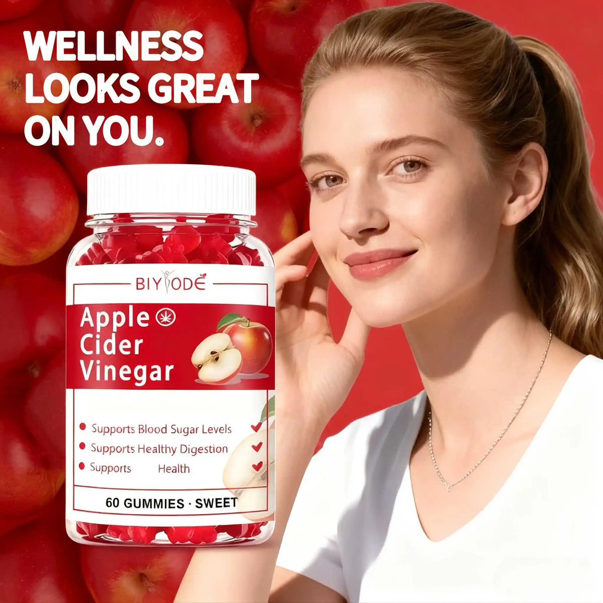 Vinaigre de cidre et B12, 60 gommes – CLEVI Paris
