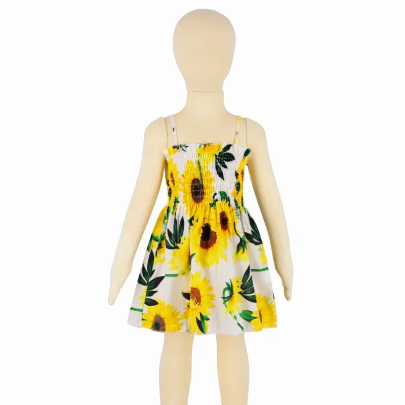 Robe fille d’été à motif floral – CLEVI Paris