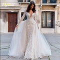 Robe de mariée sirène en tulle à perles – CLEVI Paris