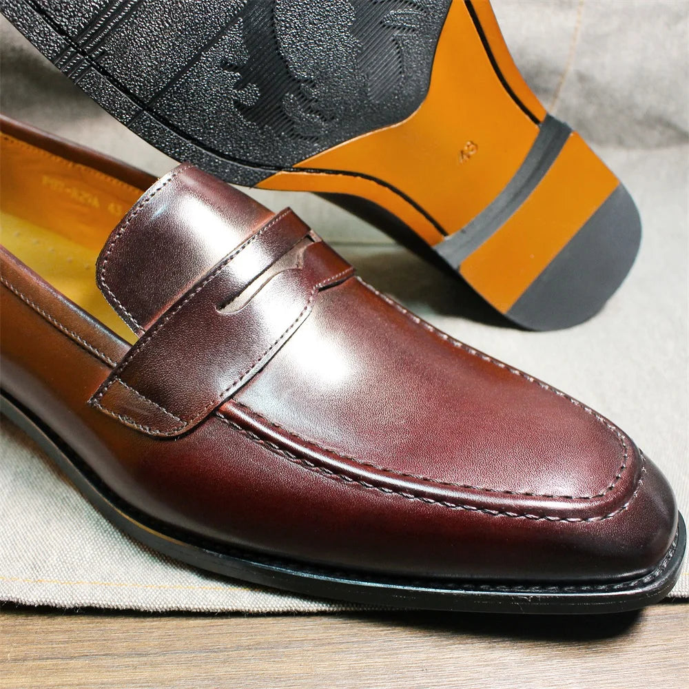 Mocassins en cuir à enfiler homme – CLEVI Paris