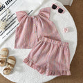 Ensemble fille haut et short à carreaux – CLEVI Paris