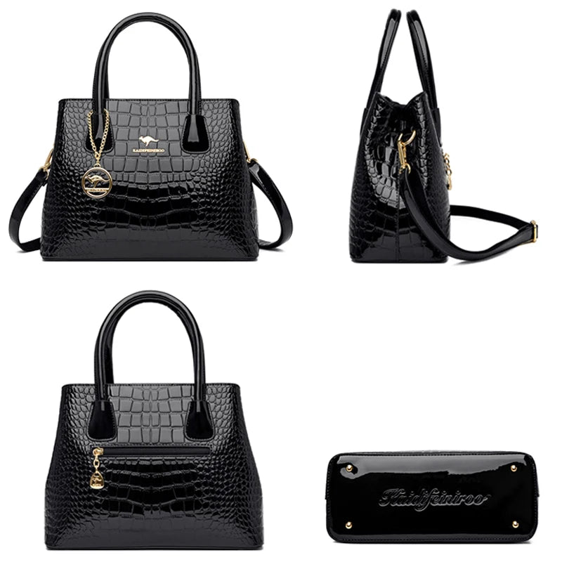 Sac bandoulière femme verni Lanyibaige – CLEVI Paris