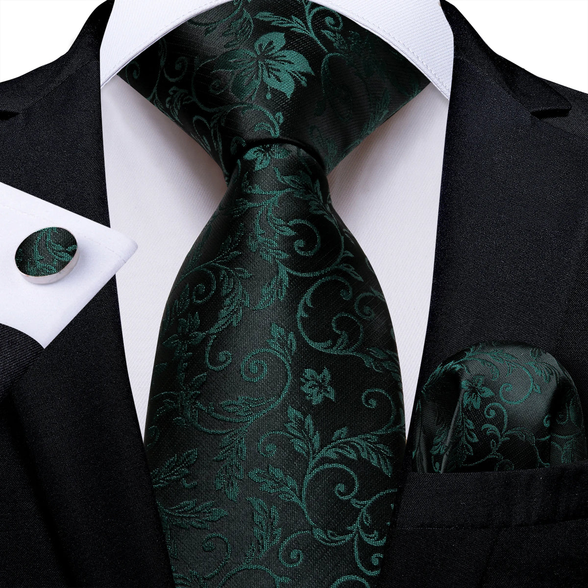 Coffret cravate homme paisley, pochette et boutons – CLEVI Paris